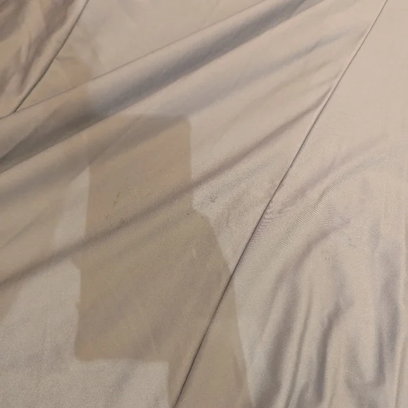 Off-the-Shoulder Corset Stretch Satin Mermaid Dress with Slight Train in Mist - Picture 12 of 16